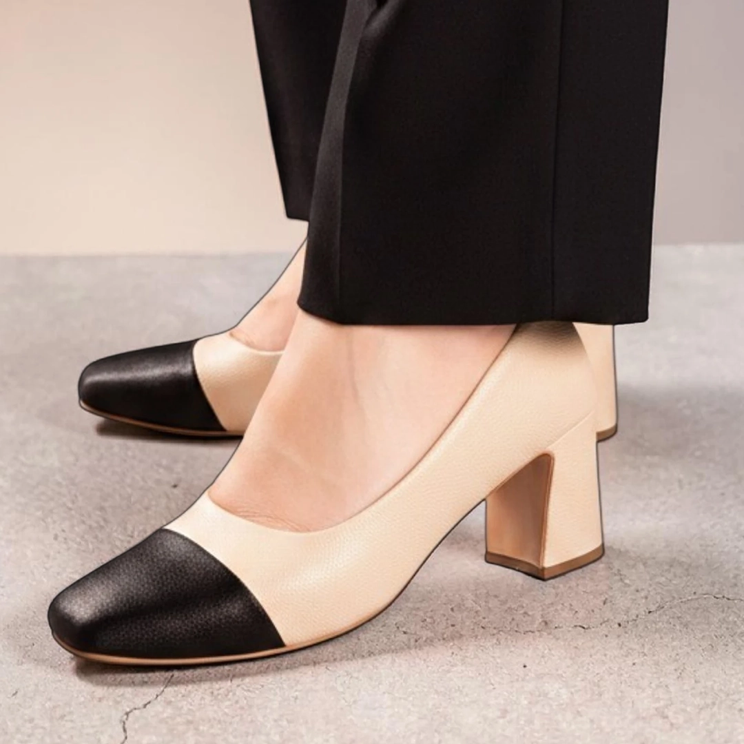 Chanel Alto Beige/Negro