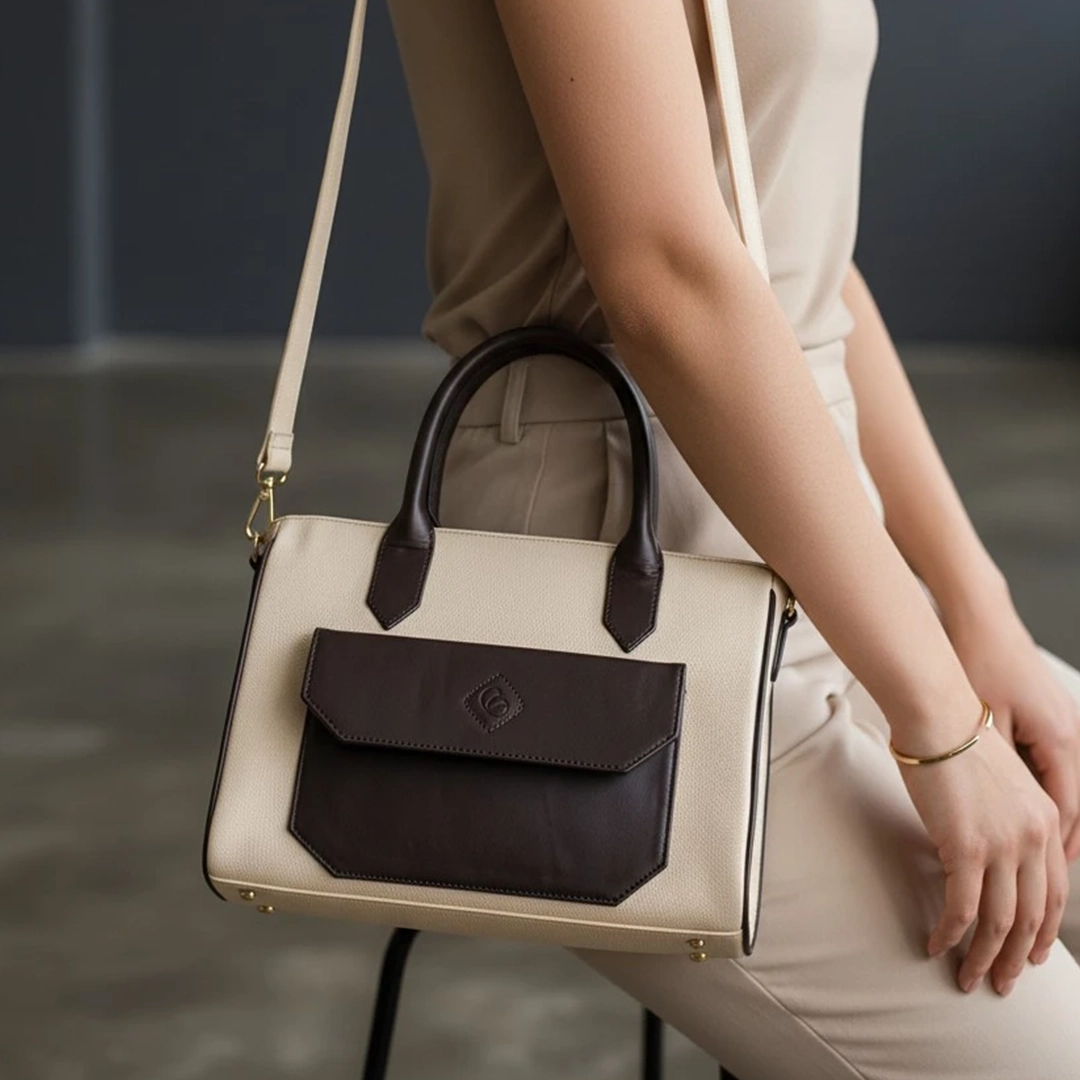 Cartera Nua Beige/Negro